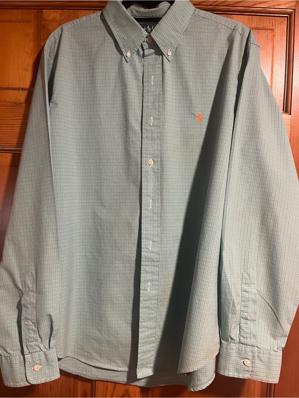 Polo Ralph Lauren Custom Fit XL Green Check Button Down Shirt